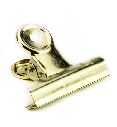 4014.0007 - Kippers - Bulldog Clip, Goud - 