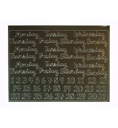 480237000 - Papicolor - PeelOffs Lettering Weekdays/Lettering Months - Peel-offs