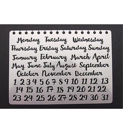 830211 - Papicolor - Stencil Bulletjournal month/days - Bullet journal & planner 830211 - Papicolor - Stencil Bulletjournal month/days - Bullet journal & planner
