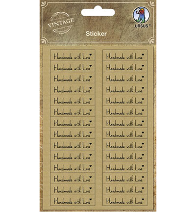 40550002 - Ursus - Sticker, self-adhesive, Handmate with Love - Texte Anglais