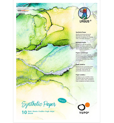 16274600 - Ursus - Papier Synthétique Yupo Blanc, A4, 10 feuilles, 192 grs. - 