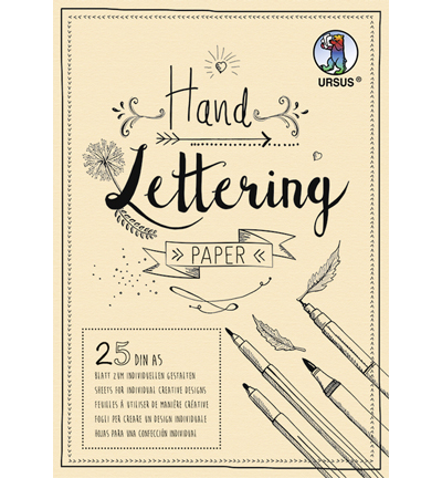24929210 - Ursus - Handlettering Papier Creme, A5 - Papier à lettres