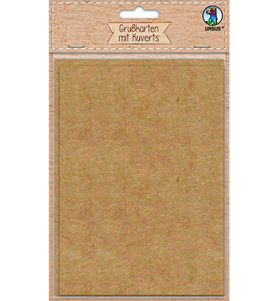 9070 00 00F - Ursus - Greeting Kraft Cards with envelopes - 