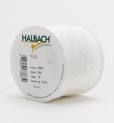 2009-065-70-10 - Halbach - Off white 65mm x 10mtr. - Dentelle