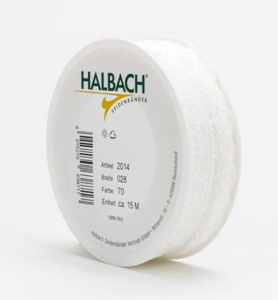 2014-028-70-15 - Halbach - Off white 28mm x 15mtr. - Dentelle