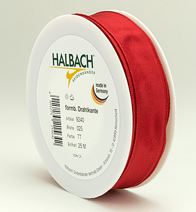 9240-025-77-25 - Halbach - Red - Drahtkantenband 25mm