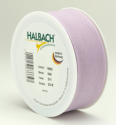 9660-040-511-25 - Halbach - Pale Rose - Ruban déco coton