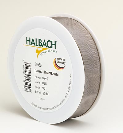 9240-025-93-25 - Halbach - Light Brown - Drahtkantenband 25mm