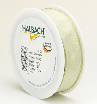 9240-025-290-25 - Halbach - Pale Green - Drahtkantenband 25mm