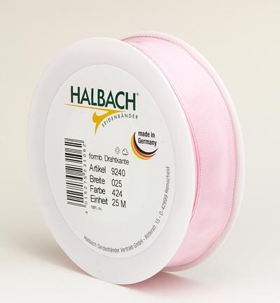 9240-025-424-25 - Halbach - Light Rose - Drahtkantenband 25mm