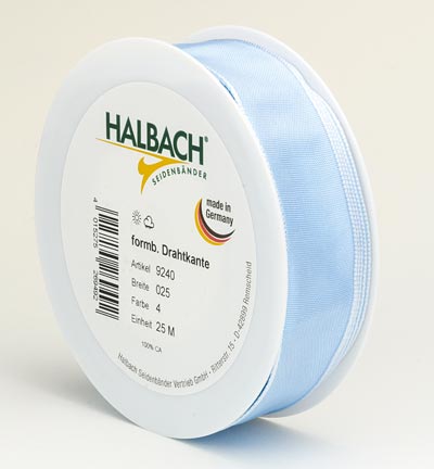 9240-025-4-25 - Halbach - Light Blue - Drahtkantenband 25mm