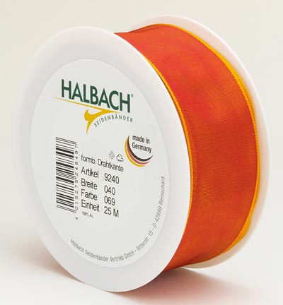 9240-040-69-25 - Halbach - Orange - Drahtkantenband 40mm