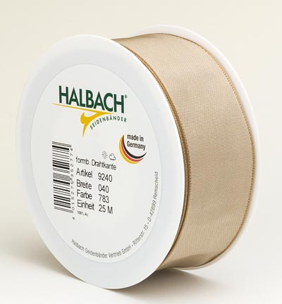 9240-040-783-25 - Halbach - Natural - Drahtkantenband 40mm
