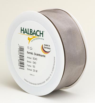 9240-040-93-25 - Halbach - Light Brown - Drahtkantenband 40mm