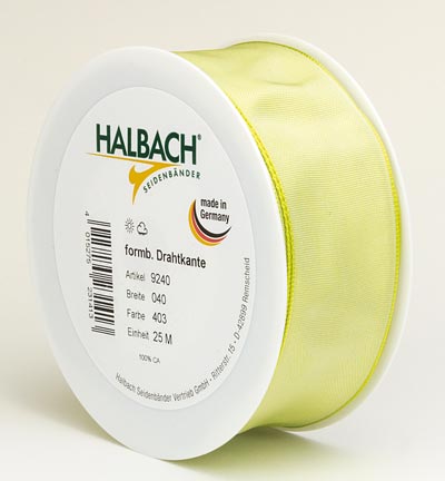9240-040-403-25 - Halbach - Light Green - Drahtkantenband 40mm