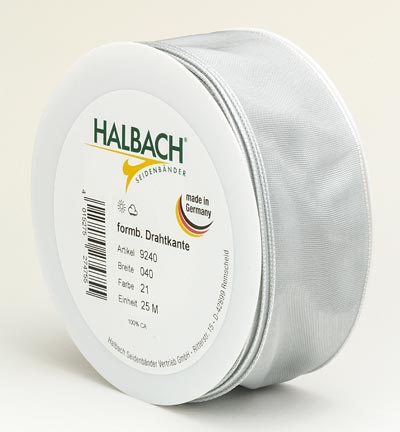 9240-040-21-25 - Halbach - Light Grey  - Drahtkantenband 40mm