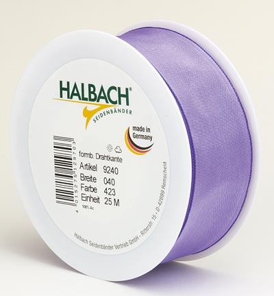 9240-040-423-25 - Halbach - Light Lilac - Drahtkantenband 40mm
