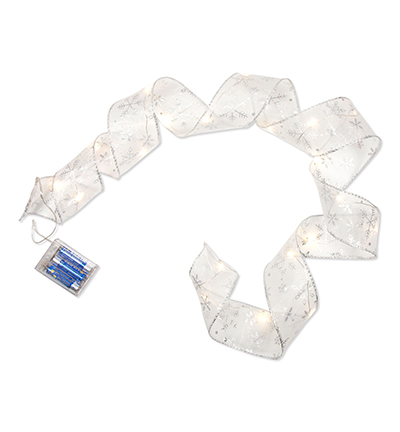 14500-060-211 - Halbach - Silver Snowflake - Led String Light with 20 Lights