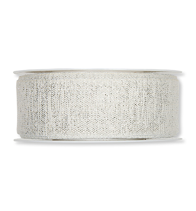 5755-035-11-20 - Halbach - White/Silver - Mixed Lurex Ribbon