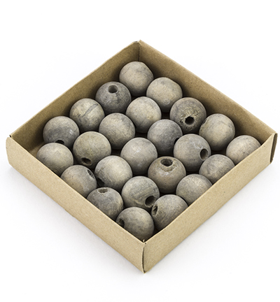 16632-020-22 - Halbach - Perles Holz Gris/Blanc - Perles en bois