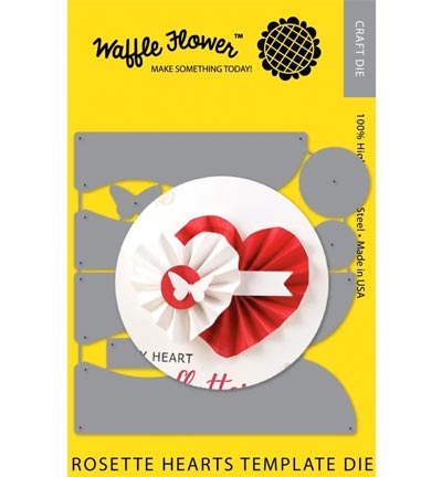 310030 - Waffle Flower - Template - Rosette Hearts - Dies