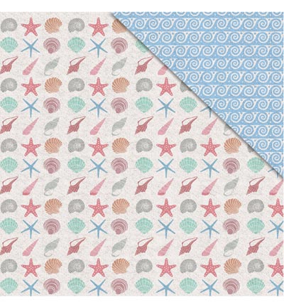 C93 004 - FabScraps - Sea Shells - Scrap Paper 30.4cm