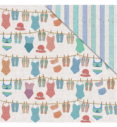 C93 005 - FabScraps - Beachwear - Scrap Paper 30.4cm