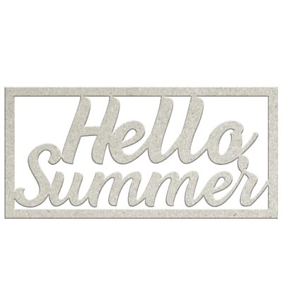DC93 007 - FabScraps - Word - Hello Summer - Die-Cuts Chipboard Word