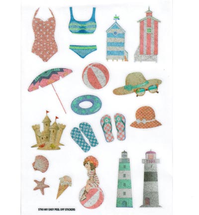 ST93 001 - FabScraps - Beach Day - Stickers