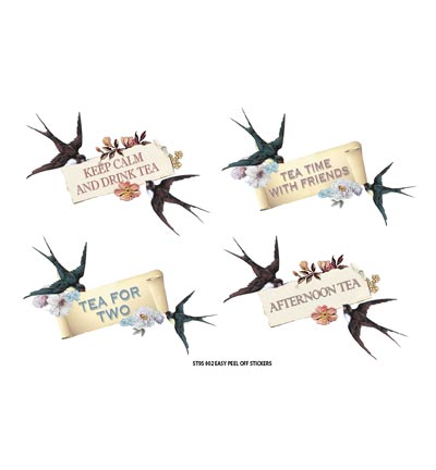 ST95 002 - FabScraps - Swallow Labels - Stickers