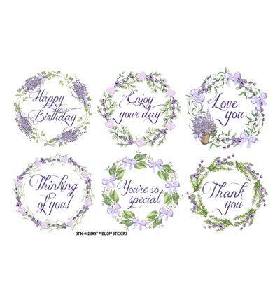 ST96 002 - FabScraps - Lavender Wreaths - FabScraps ST96 002 - FabScraps - Lavender Wreaths - FabScraps