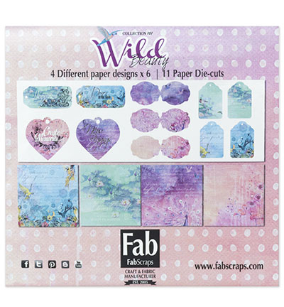 MC101 001A - FabScraps - Wild Beauty Card Kit - Card Kit