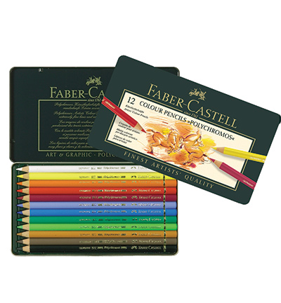 FC-110012 - Faber Castell - FC Polychromos Etui métal, 12. - FC-Polychromos Sets