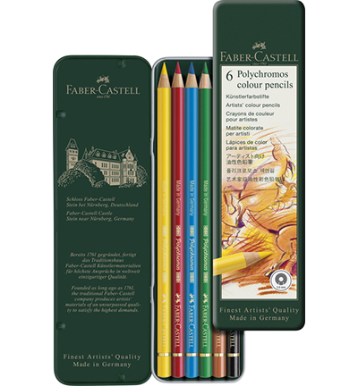 FC-110096 - Faber Castell - Kleurpotlood FC Polychromos - Basiskleuren - Sets & etuis Polychromos FC-110096 - Faber Castell - Kleurpotlood FC Polychromos - Basiskleuren - Sets & etuis Polychromos