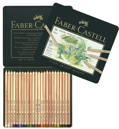 FC-112124 - Faber Castell - Etui métal de 24 - FC-PITT crayons pastels etui