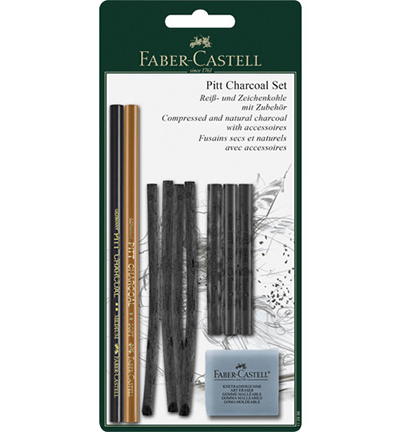 FC-112996 - Faber Castell - Set de fusains FC Pitt - Charbon