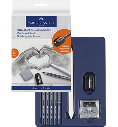 FC-114006 - Faber Castell - Set de dessin Fusain - Fusain & Pitt Monochrome