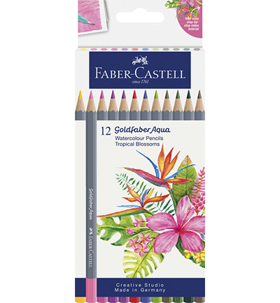 FC-114610 - Faber Castell - Aquarelpotlood FC Goldfaber - Tropical Blossoms kartonetui - Crayons aquarelle Goldfaber Aqua FC-114610 - Faber Castell - Aquarelpotlood FC Goldfaber - Tropical Blossoms kartonetui - Crayons aquarelle Goldfaber Aqua