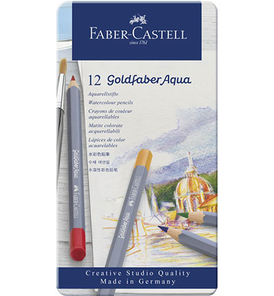 FC-114612 - Faber Castell - Crayons aquarelle FC Goldfaber boite métal - Goldfaber Set Crayons aquarelle
