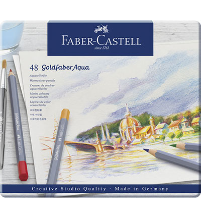 FC-114648 - Faber Castell - Crayons aquarelle FC Goldfaber boite métal - Goldfaber Set Crayons aquarelle