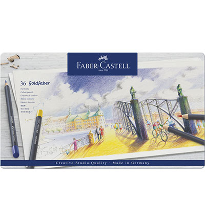 FC-114736 - Faber Castell - Crayons couleur FC Goldfaber boite métal - Goldfaber Set crayons de couleur FC-114736 - Faber Castell - Crayons couleur FC Goldfaber boite métal - Goldfaber Set crayons de couleur