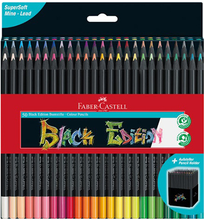 FC-116450 - Faber Castell - Crayons de couleur FC Black Ed. Boite en carton - FC-Black Edition FC-116450 - Faber Castell - Crayons de couleur FC Black Ed. Boite en carton - FC-Black Edition
