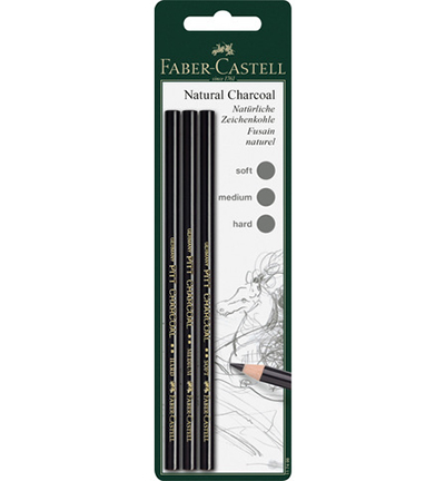 FC-117498 - Faber Castell - Crayon fusain FC Pitt - Fusain & Pitt Monochrome FC-117498 - Faber Castell - Crayon fusain FC Pitt - Fusain & Pitt Monochrome