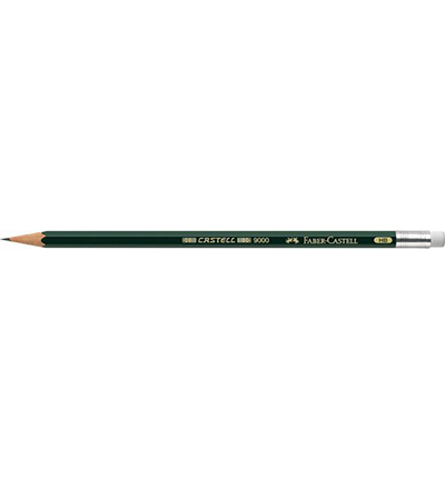 FC-119200 - Faber Castell - Potlood FC 9000 HB met gum - Crayons avec gomme