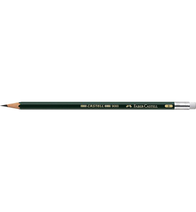 FC-119201 - Faber Castell - Potlood FC 9000 B met gum - 