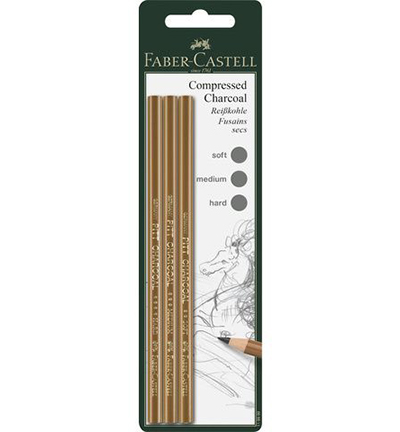 FC-119999 - Faber Castell - Crayons fusain FC Pitt - Castell 9000 & Perfect Pencil FC-119999 - Faber Castell - Crayons fusain FC Pitt - Castell 9000 & Perfect Pencil