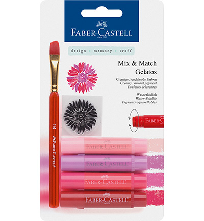 FC-121802 - Faber Castell - Gelatos Rouge - Gelatos Craie aquarelle