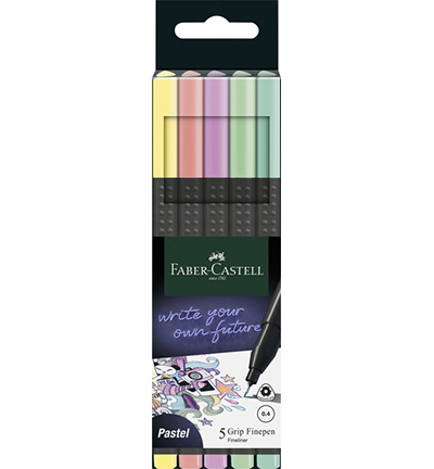 FC-151602 - Faber Castell - Feutres pointe fine Grip, Pastel assorti - Fineliners & feutres FC-151602 - Faber Castell - Feutres pointe fine Grip, Pastel assorti - Fineliners & feutres