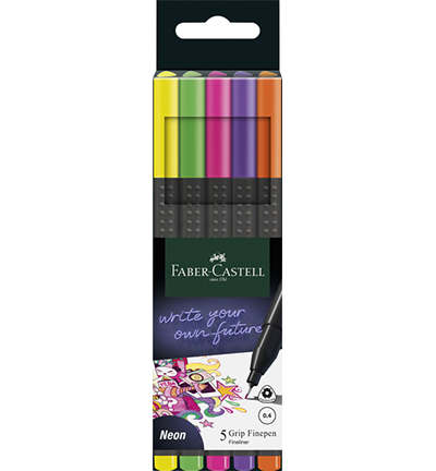 FC-151603 - Faber Castell - Feutres pointe fine Grip, Neon assorti - Fineliners & feutres FC-151603 - Faber Castell - Feutres pointe fine Grip, Neon assorti - Fineliners & feutres