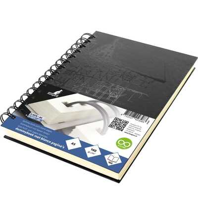 K-5577 - Kangaro - Cahier brouillon à spirale vierge couverture dure noir - 